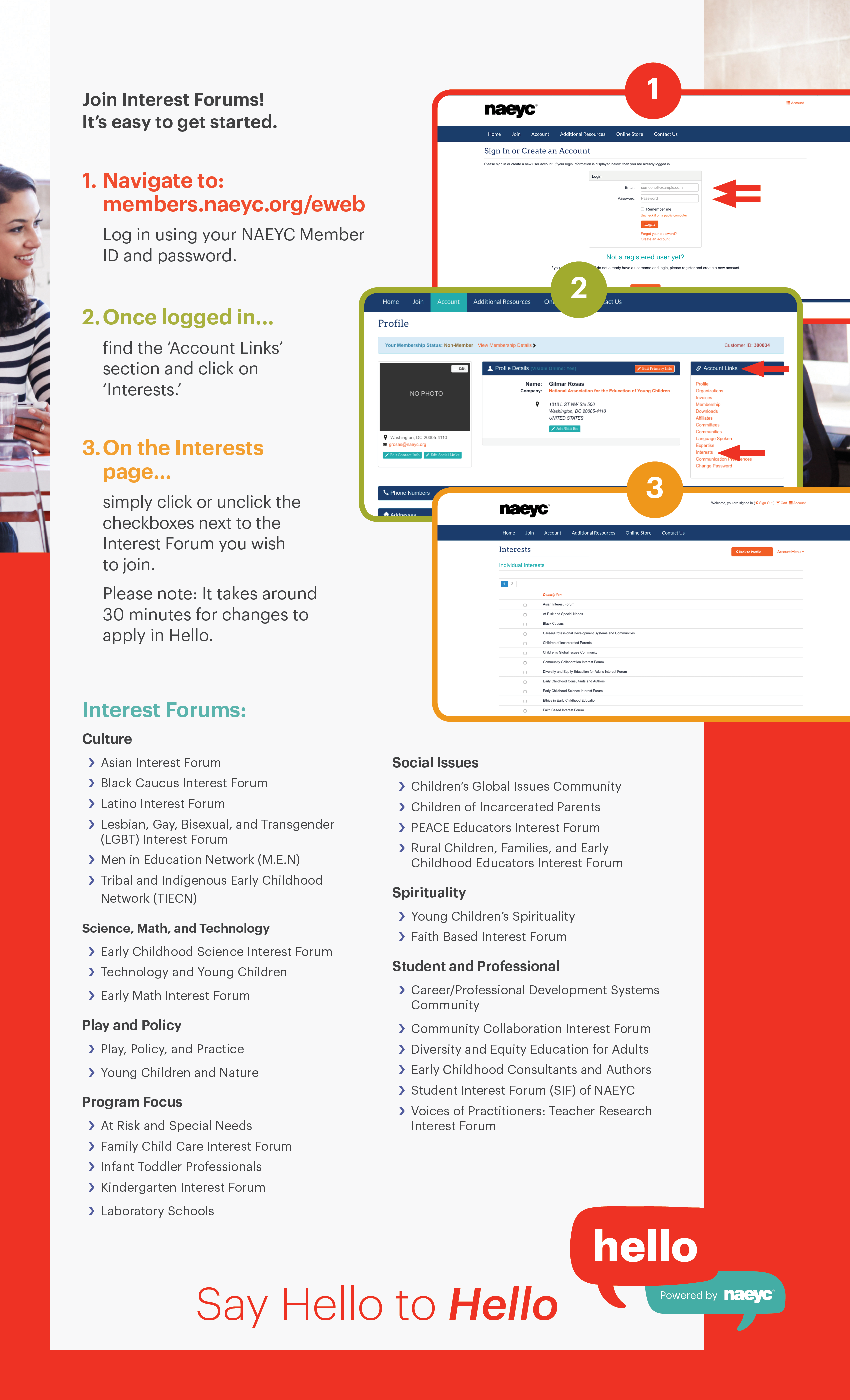 How to join an Interest Forum Step by step picture directions of how to join an Interest Forum.